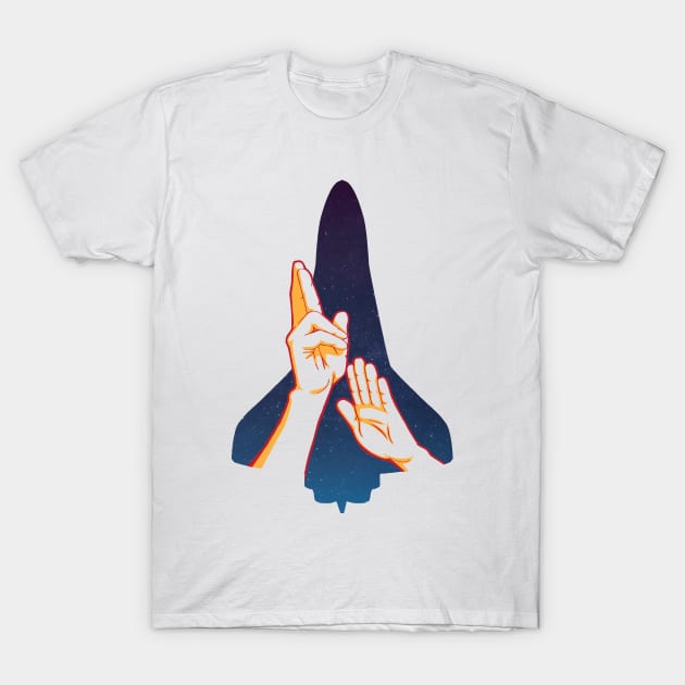 Rocket Hands T-Shirt by DeafAstronaut